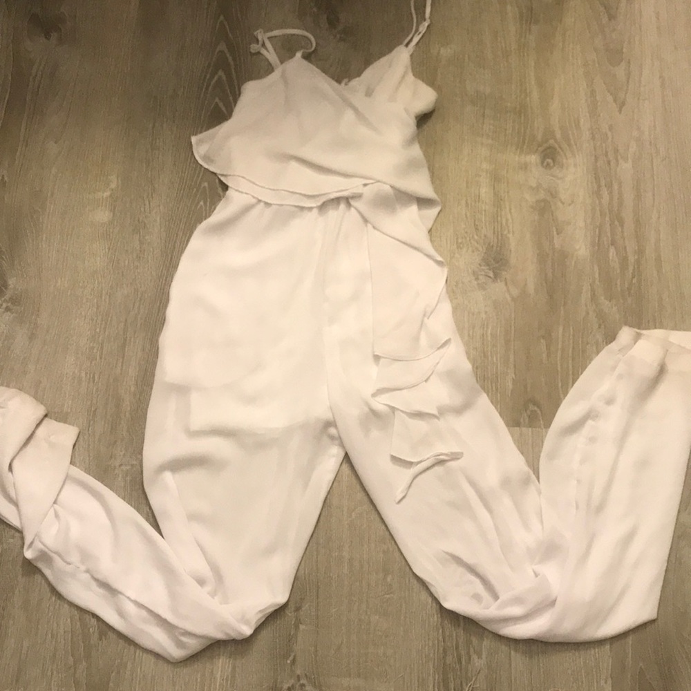 Sheer white jumpsuit